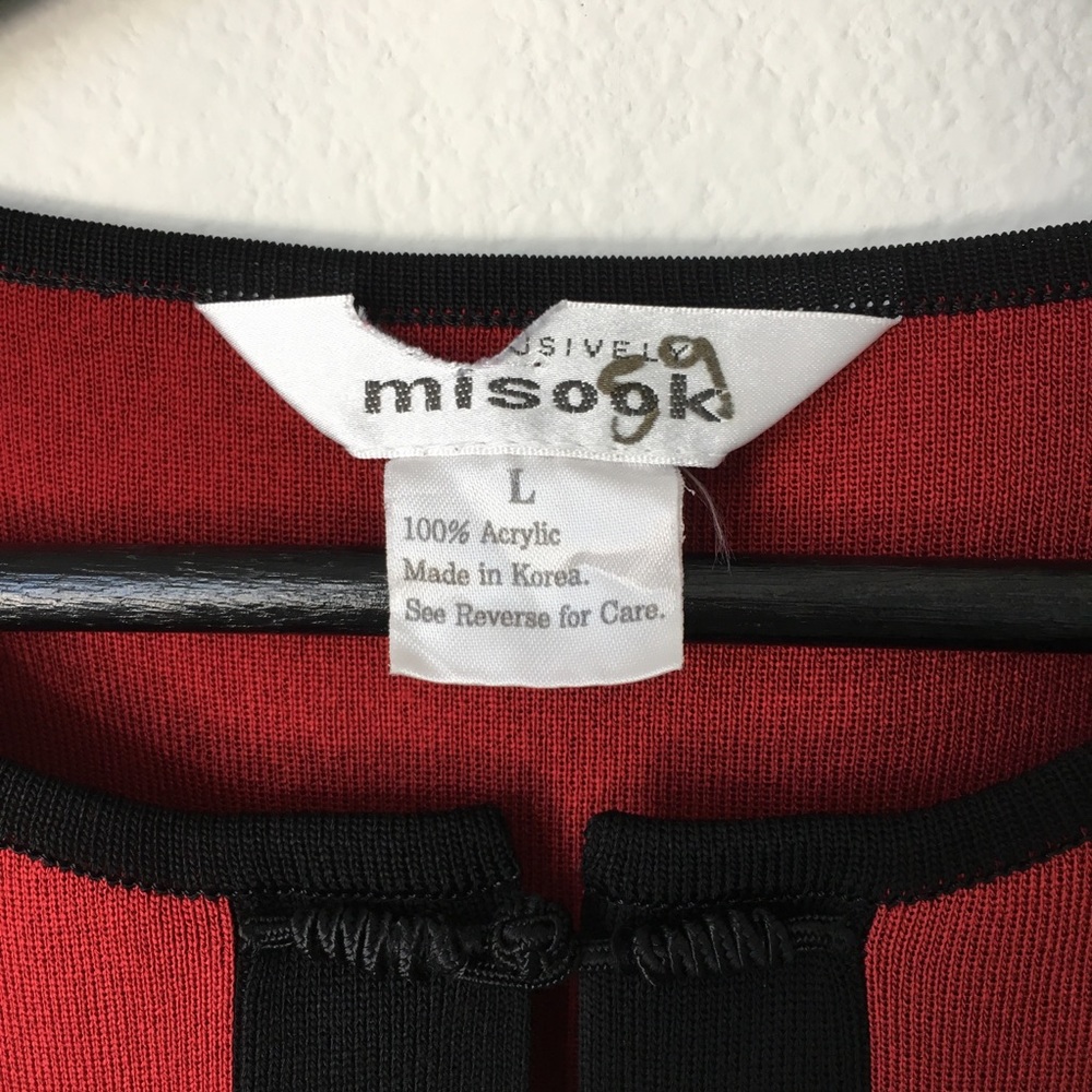 Exclusively Misook Red Button Front Knit Cardigan - image 4